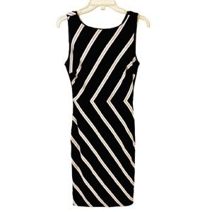 White House Black Market Bodycon Dress - Black/Tan - Size 6